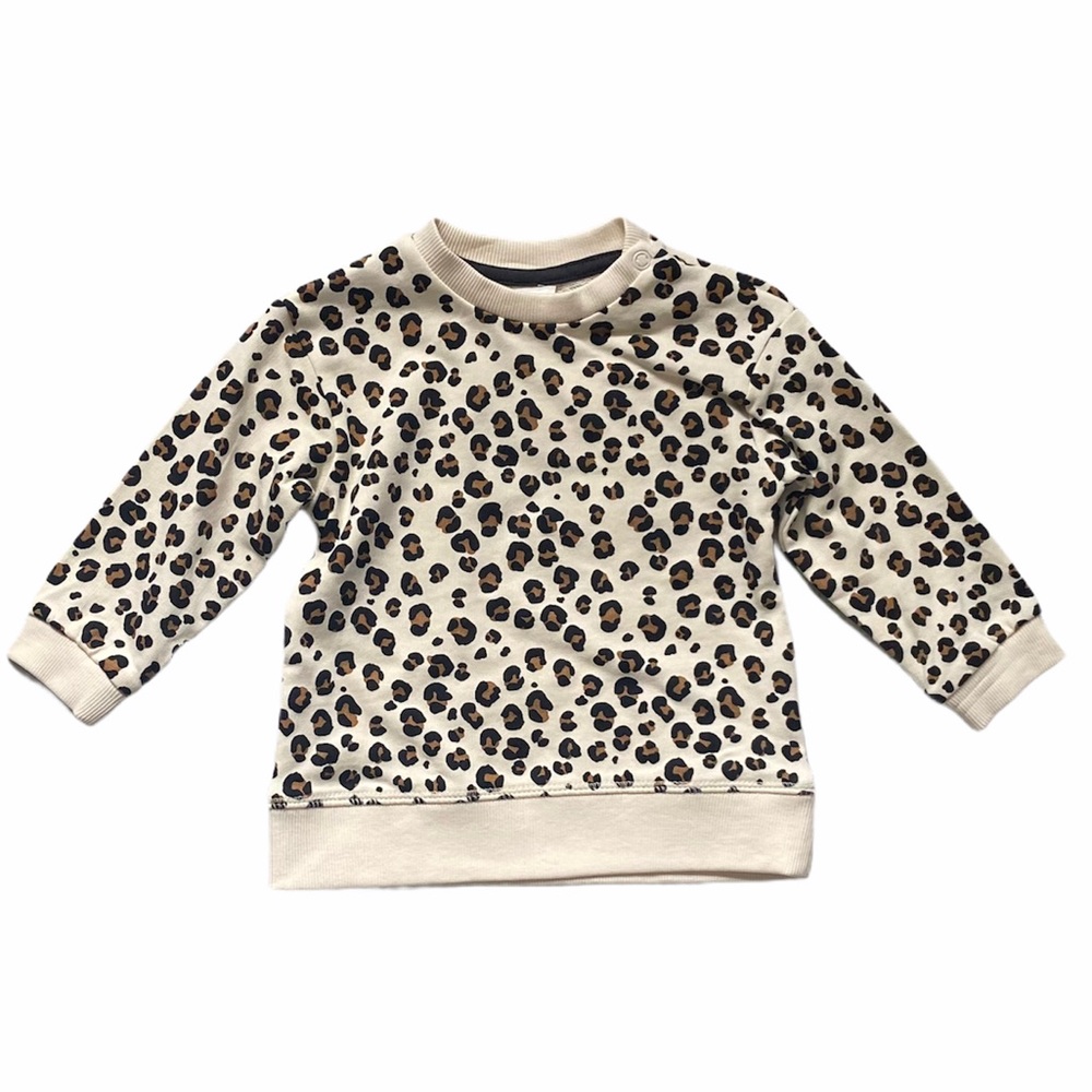 H&M leopard sweatshirt 6-9 months NWT